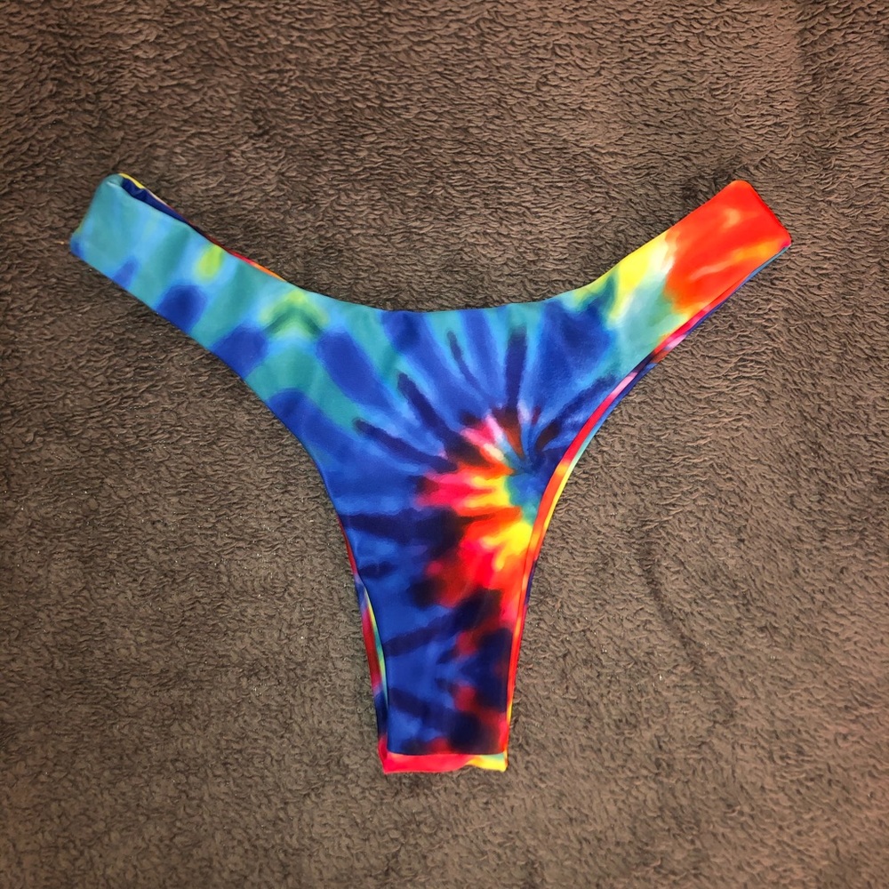 Zaful Tie-Dye Small Cheeky Bikini Bottom